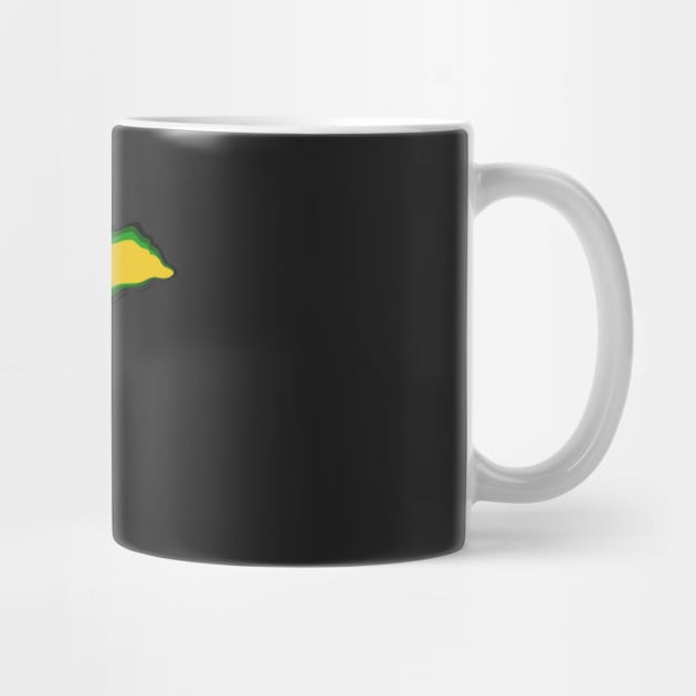 Jamaica  map of Jamaica  in the colors of the Jamaican flag black green and gold by Artonmytee